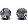 Authentic - Čínske meditačné guličky (Baoding balls) Yin Yang Tai Chi šedé - 3,5cm
