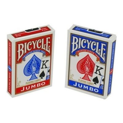 Jumbo Face Playing Card Deck by Bicycle hracie karty Farba: Blue