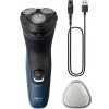 Philips S1151/00 pánsky holiaci strojček Rotačný holiaci strojček Zastrihávač Čierna, Modrá (S1151/00)