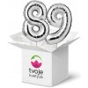 Na výber číslice 1–99 - balón v tvare čísla strieborný: 89