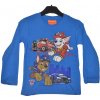 Chlapčenské tričko dlhý rukáv PAW PATROL Chase a Marshal modré (farba: modrá)