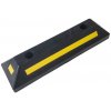 Čierno-žltý gumový parkovacie doraz FLOMA WS71 - dĺžka 54 cm, šírka 15 cm, výška 10 cm