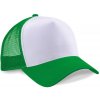Šiltovka Beechfield Snapback Trucker - zelená-biela