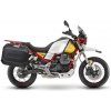 SHAD Kompletná sada bočných čiernych hliníkových kufrov TERRA BLACK , 36/47 l litrov, vrátane montážnej sady SHAD MOTO GUZZI V 85 TT