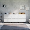 Příborníky 3 ks bílé 60 x 35 x 70 cm kompozitní dřevo 3185775