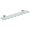 Sapho X-ROUND E sklenená polička 600mm, chróm XR609
