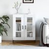 vidaXL Komoda lesklá biela 69,5x34x90 cm spracované drevo 827798