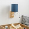 | Brilagi - LED Nástenná lampa NUBILA WOOD 1xE27/25W/230V+ LED/3W dub/tmavomodrá | BG1565+BG1575