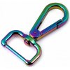 Kovová karabína otočná, prievlak 25 mm dúhová - 1 ks multikolor