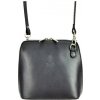 Kožená malá dámska crossbody kabelka tmavá sivá