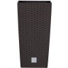 Kvetináč RATO SQUARE s vkladom 20 cm - farba: umbra