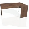 Pracovný stôl Gate, ergo, ľavý, 160x75,5x120 cm, orech/orech