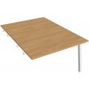 Hobis Pracovný stôl UNI A, k pozdĺ. reťazeniu, 120x75,5x160 cm, dub/biela