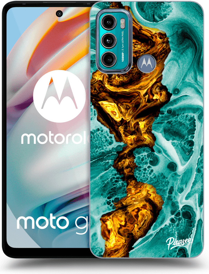 Púzdro Picasee silikónové Motorola Moto G60 - Goldsky čierne