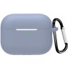 AppleKing ochranný silikónový obal s karabínou pre AirPods Pro 3 - modrošedý - možnosť vrátiť tovar ZADARMO do 30tich dní