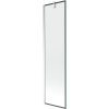 Mexen Next, vaňová zástena 1-krídlová 50 x 150 cm, fixné krídlo, 6 mm číre sklo s čiernym vzorom, chrómový profil, 895-050-000-00-70-01