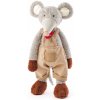 Plyšová Hračka Šedá myška Lorenzo v prémiovom oblečení - 40 cm