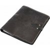 Kožený diár A5 s nitmi/hnedý semiš tmavý