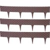 Strend Pro 2171287 Rattan Palisade 82 x 20 x 9,5 cm tmavo hnedá 3 ks
