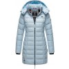 Marikoo dámsky prešívaný kabát s kapucňou Abendsternchen baby blue