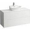 Laufen Skrinka pod umývadlo New Classic 120 cm s 2 zásuvkami, s výrezom, biela matná H4060240851701