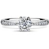 Minerva Side Stones | Zásnubný prsteň so stredovým kameňom 0.900 ct, biele zlato, s diamantmi 49
