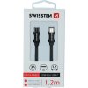 Swissten 71527201 datový USB-C - USB-C, 1.2m, černý