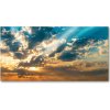 Foto obraz sklo tvrzené Západ slnka neba 100x50 cm