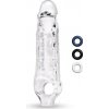 Size- UP Clear View Studded Penis Extender with Ball Loop (160790)