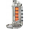 POTIS Plynový gril na kebab/gyros, 4 vykurovacie polia, záťaž 30 kg, 7 kW, 500x395x920 mm, nádoba na tuk 500x500 mm | POTIS, G2/zemný plyn