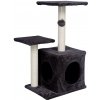 Aga Škrabadlo pre mačky 30x45x70 cm Čierne