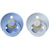BIBS Colour cumliky z prirodneho kaucuku 2ks - velkost 2 - Sky Blue / Baby Blue