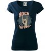 Rock forever ruka - Dámske tričko Pure - 2XL ( Tmavomodrá (veľmi tmavá - skoro čierna) )