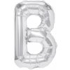Party Fóliový balón písmeno B strieborný 40 cm