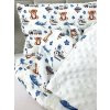 INTERMEDIC SK Zimný set do kočíka Macko s vláčikom/minka biela 73x73/40x30 cm