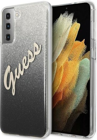Púzdro GUESS GLITTER Ochranné Samsung Galaxy S21 Plus 5G čierne