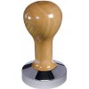 Buna café tamper, dub, lak, 58 mm, nerez lesk, konvexný