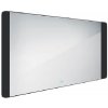 Nimco Zrkadlá - Zrkadlo s LED osvetlením, 120x65 cm, dotykový senzor, hliník/čierna ZPC 42006V-90