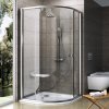 Ravak Pivot sprchovací kút 80x80 cm polkruhová saténová polomatné/priehľadné sklo 37644U00Z1