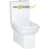 ALEA LARA WC a bidet (2 v 1) kombi s nádržkou s dual splachovaním, zadný/spodný odpad, biele, LR3641