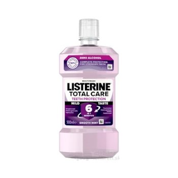 Listerine Total Care Zero ústna voda pre kompletnú ochranu zubov bez alkoholu príchuť Smooth Mint 500 ml