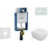 Geberit Kombifix Set predstenovej inštalácie, klozetu Oudee a dosky softclose, tlačidlo Sigma20, biela/biela mat SANI15CA3121