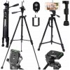 PEVNÝ STATÍV TRIPOD 50 - 140cm DIAĽKOVÉ OVLÁDANIE BLUETOOTH DRŽIAK NA TELEFÓN FOTOAPARÁT