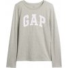 GAP V-FRCH LS Logo Tee sivá biela