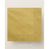 PartyDeco - Zlaté jednofarebné servítky 33x33cm 20ks