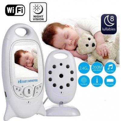 Video baby monitor - bezdrôtový SET - 2" LCD + kamera s IR LED a obojsmernou komunikáciou