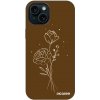 Picasee Fashion Case MagSafe pre Apple iPhone 13 - Brown flowers