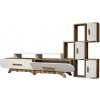 Televízny stolík so skrinkou Flora S White and Walnut