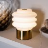 Dyberg Larsen LED dobíjacia stolová lampa Diva, biela/mosadzná farba - 9137