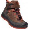 KEEN REDWOOD MID WP K coffee bean/picante US 10 / EU 28,0 / UK 9 / 17 cm; Hnědá dětská obuv